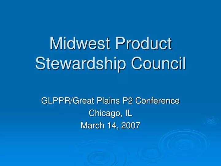 midwest product stewardship council