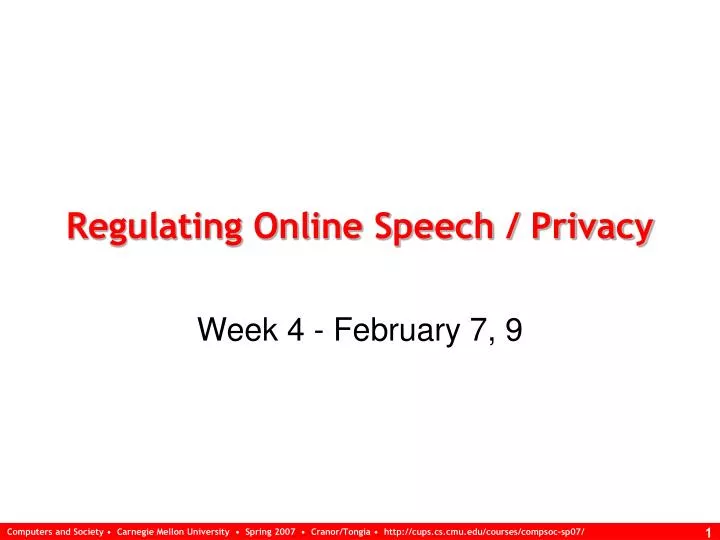 regulating online speech privacy
