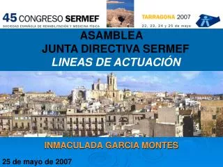ASAMBLEA JUNTA DIRECTIVA SERMEF LINEAS DE ACTUACIÓN