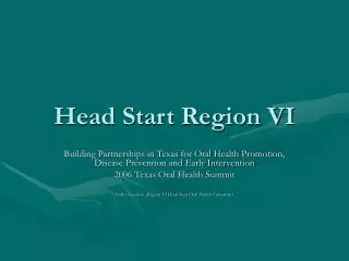 Head Start Region VI