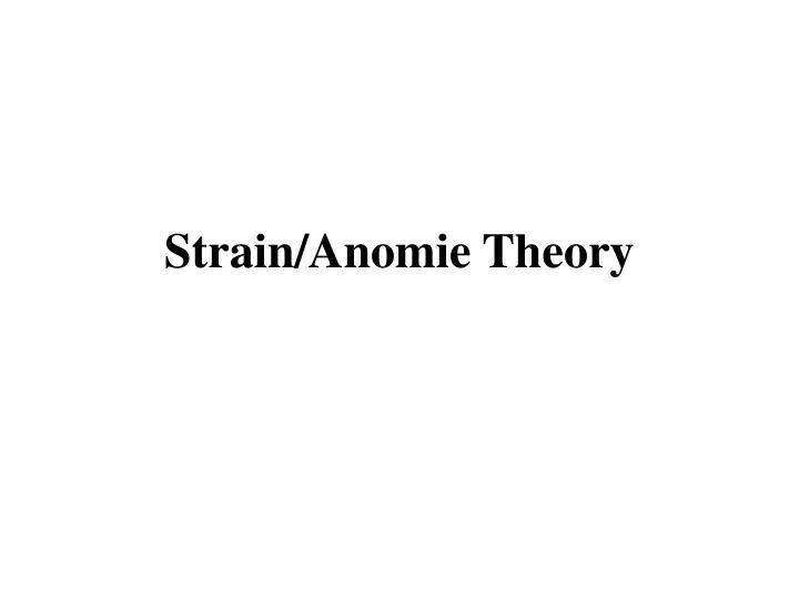 strain anomie theory
