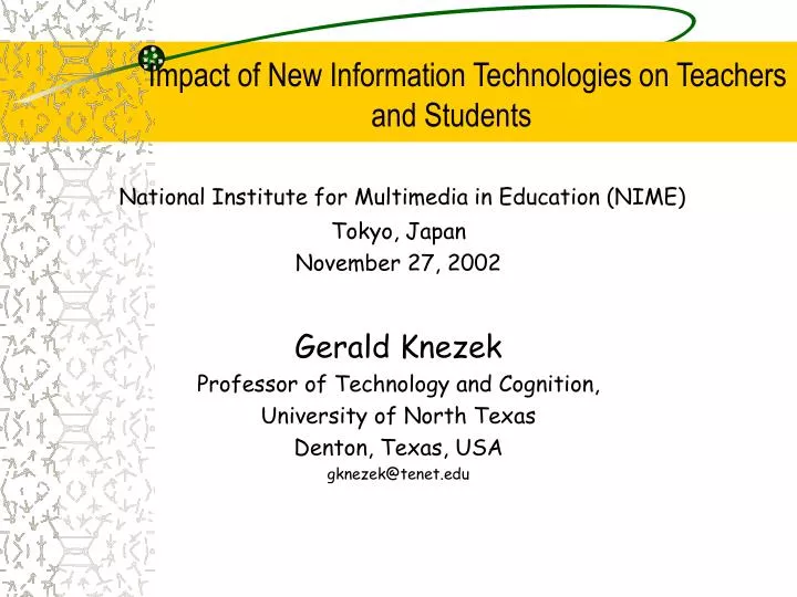impact of new information technologies on teachers and students