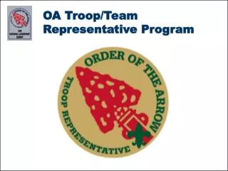 OA Troop/Team Representative Program