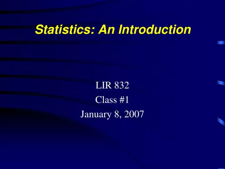 statistics an introduction