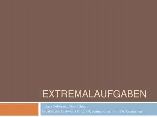 extremalaufgaben