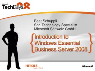 Introduction to Windows Essential Business Server 2008
