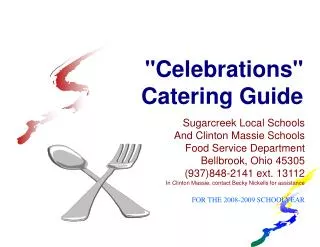 &quot;Celebrations&quot; Catering Guide