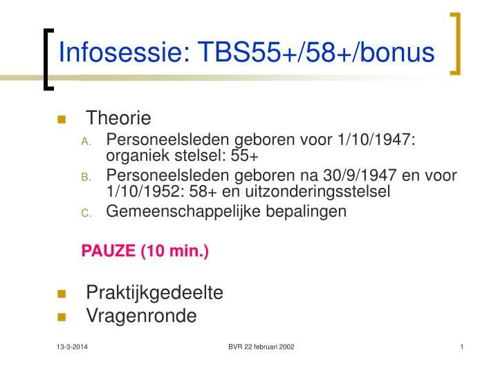 infosessie tbs55 58 bonus