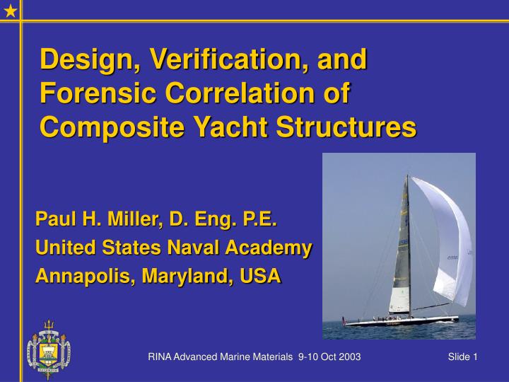 design verification and forensic correlation of composite yacht structures