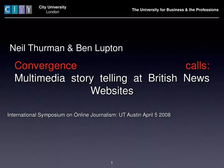 convergence calls multimedia story telling at british news websites