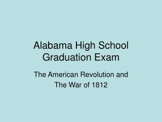 Alabama High School Graduation Exam