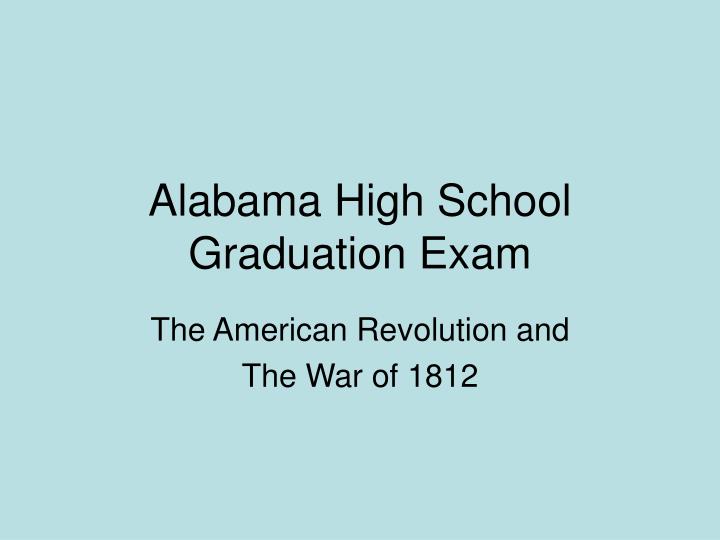 alabama high school graduation exam