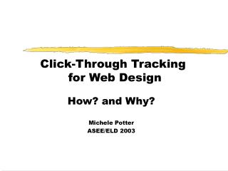 Click-Through Tracking for Web Design