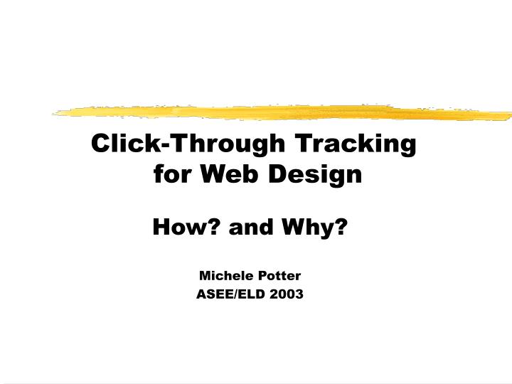 click through tracking for web design