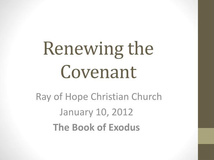 renewing the covenant