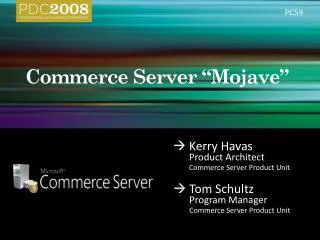Commerce Server “Mojave”