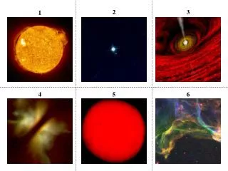 Stellar Cycles Post Assessment Activity - Image Descriptions