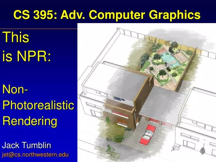 cs 395 adv computer graphics