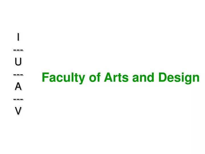 faculty of arts and design