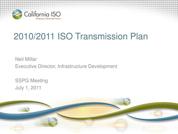 2010 2011 iso transmission plan