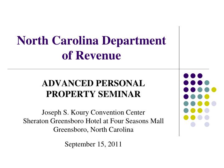 north carolina department of revenue