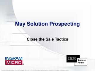 May Solution Prospecting