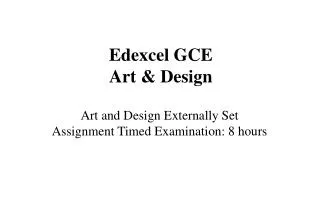 Edexcel GCE Art &amp; Design