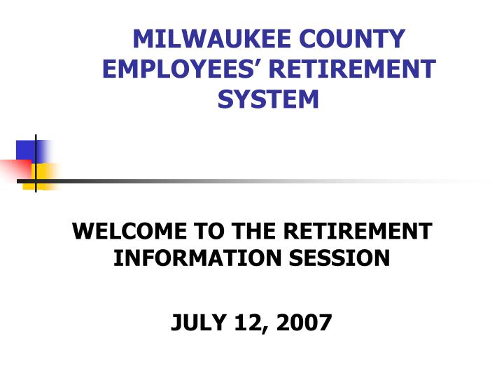 milwaukee county employees retirement system