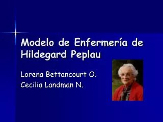 Modelo de Enfermería de Hildegard Peplau