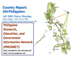 Philippine Research, Education, and Government Information Network (PREGINET) preginet.asti.dost.ph preginet