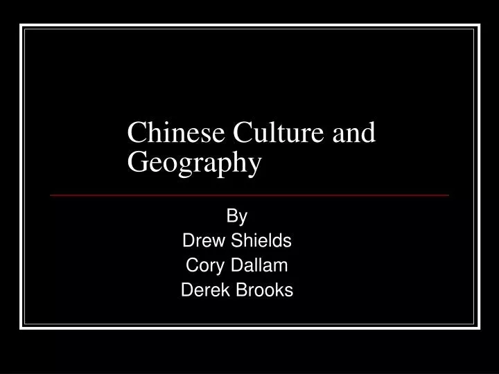 chinese culture and geography