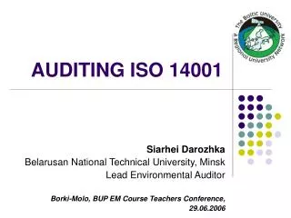 AUDITING ISO 14001