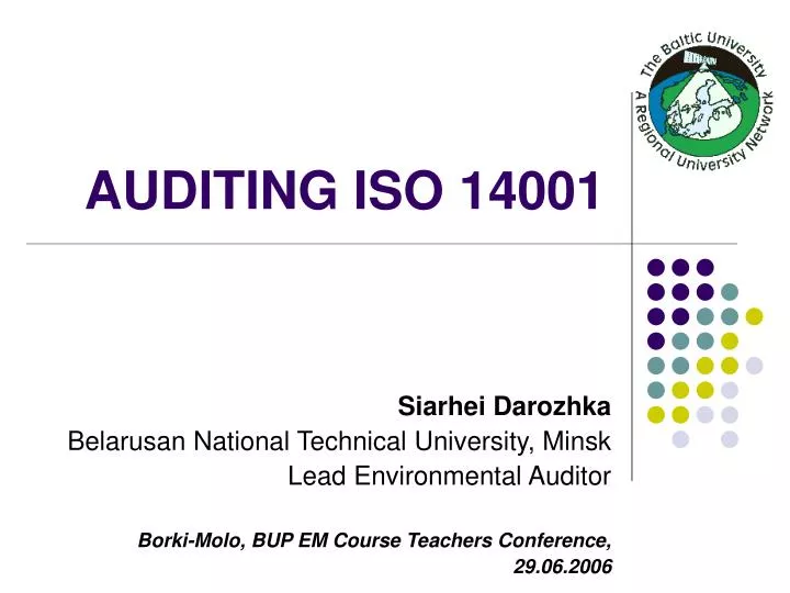 auditing iso 14001