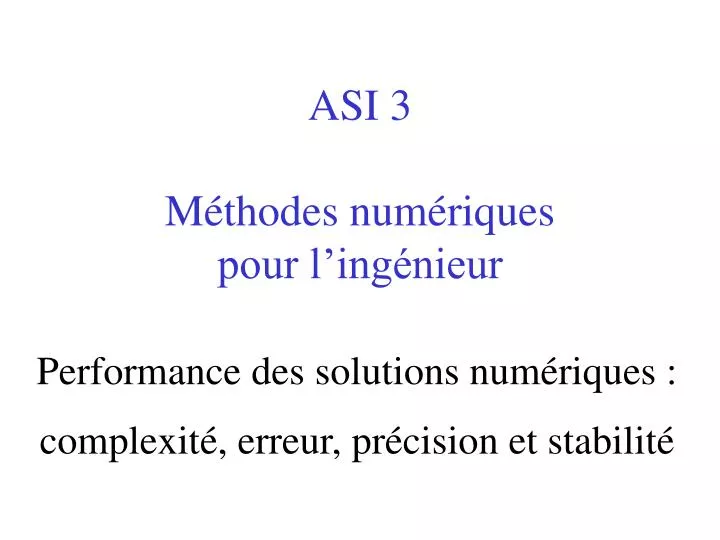 asi 3 m thodes num riques pour l ing nieur