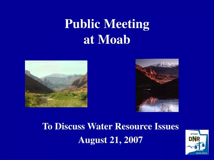 public meeting at moab