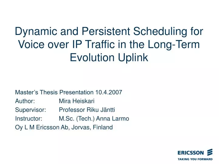 dynamic and persistent scheduling for voice over ip traffic in the long term evolution uplink