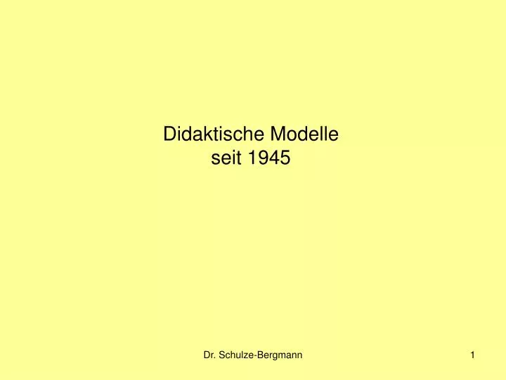 didaktische modelle seit 1945