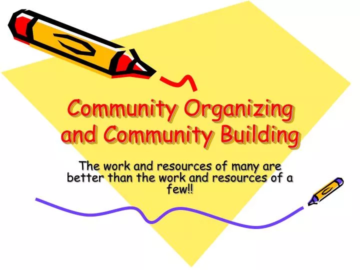 community organizing and community building