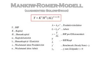 mankiw romer modell augmented solow swan