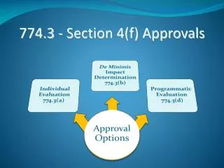 774.3 - Section 4(f) Approvals