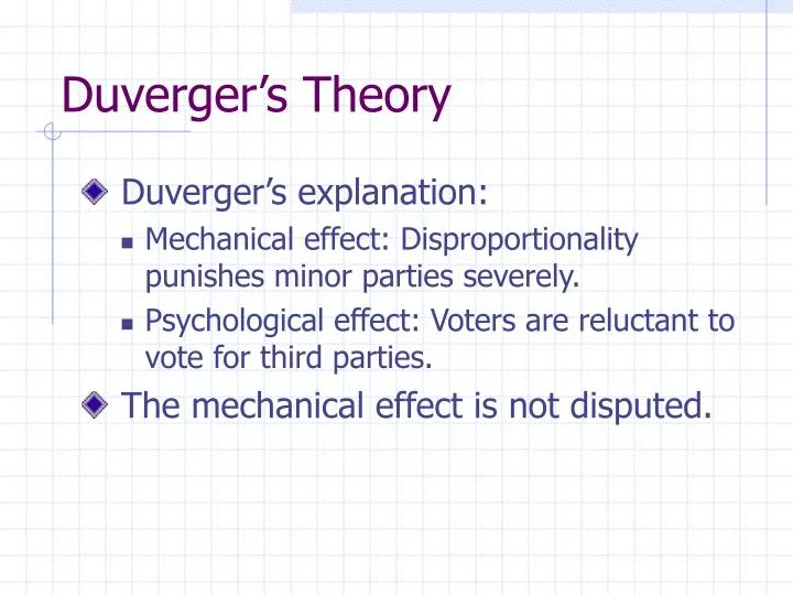duverger s theory