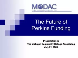 The Future of Perkins Funding