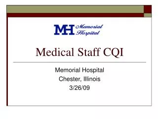 Medical Staff CQI