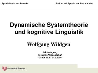 Dynamische Systemtheorie und kognitive Linguistik