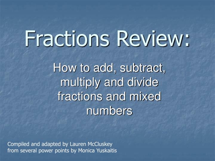 fractions review
