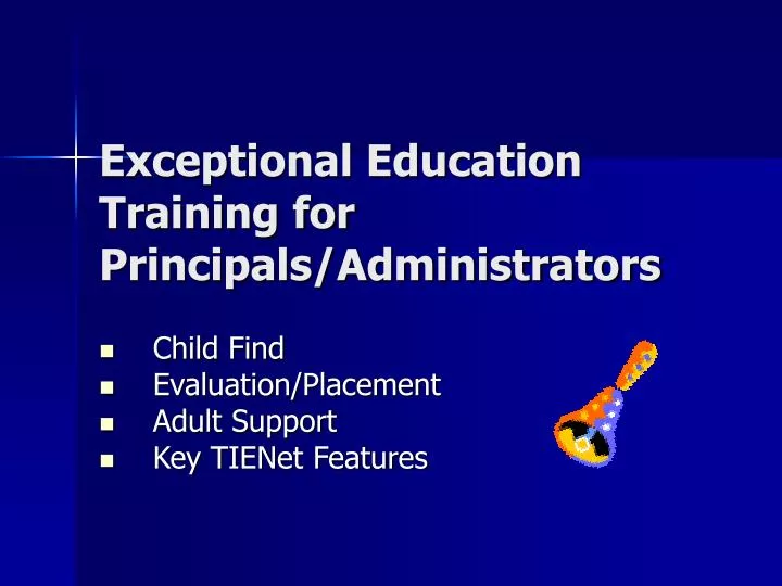 exceptional education training for principals administrators