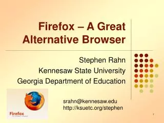 Firefox – A Great Alternative Browser