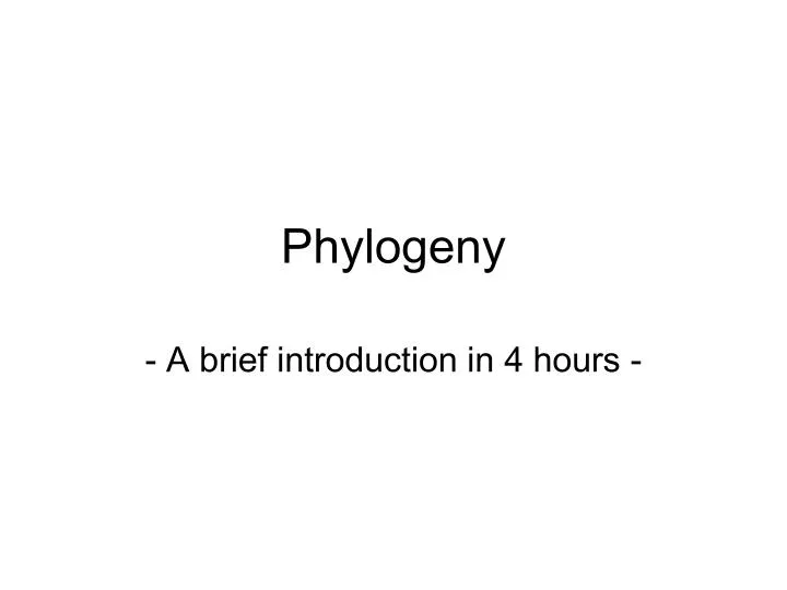 phylogeny