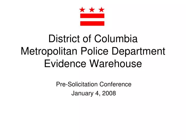 district of columbia metropolitan police department evidence warehouse