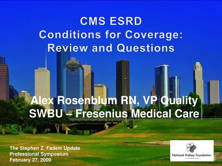cms esrd conditions for coverage review and questions
